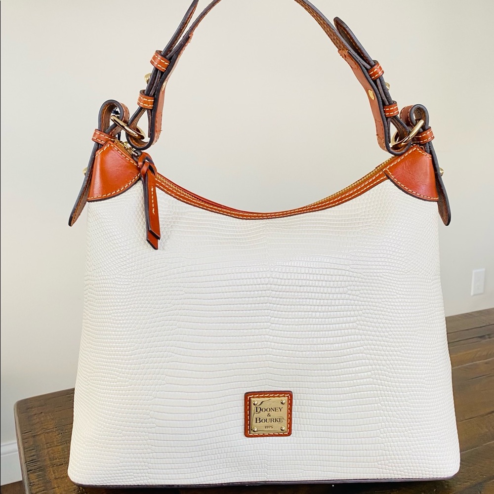 Authentic Dooney & Bourke Embossed Lizard Hobo